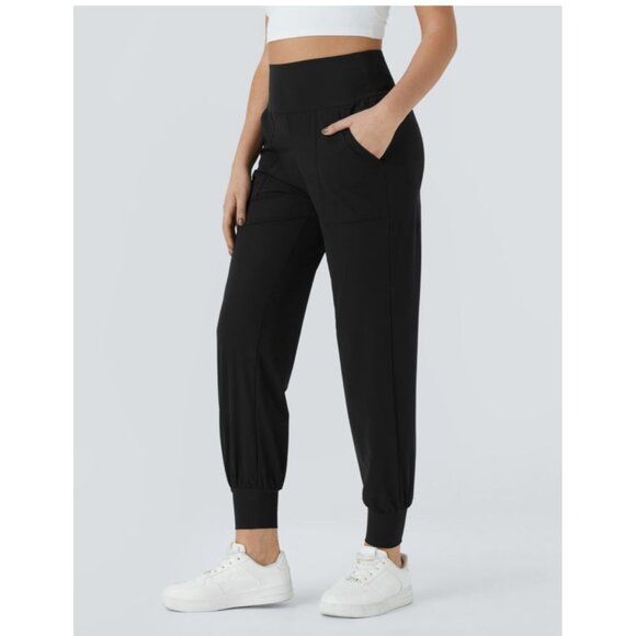 Halara High Waisted Plain Side Pocket Joggers Sz Medium Womens in Black - Picture 8 of 10